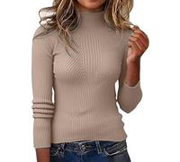 Générique Pull Crochet Femme-Pull Tricoté à Manches Longues Coupe AjustéE Doux Confortable DéContracté Basique Chaud Mode Hiver Automne