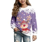 Générique Pull De NoëL 3D Rigolo Sweat GarçOn pour Enfants Haut De Loisirs Confortable ÉLéGant Quotidien Noel Aventure en Plein Air VêTements d'hiver Chauds Tenue NoëL Pull Noel Femme 2-14 Ans