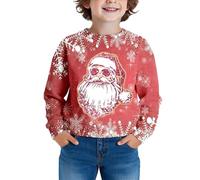 Générique Pull de Noël 3D Rigolo Sweat Garçon pour Enfants Haut de Loisirs Confortable Élégant Quotidien Aventure en Plein Air Vêtements d'hiver Chauds Tenue De NoëL Pull Noel Femme