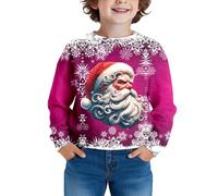 Générique Pull de Noël 3D Rigolo Sweat Garçon pour Enfants Haut de Loisirs Confortable Élégant Quotidien Aventure en Plein Air Vêtements d'hiver Chauds Tenue De NoëL Pull Noel Femme