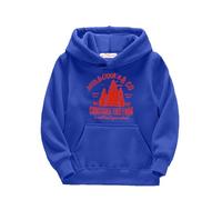 Générique Pull de NoëL Enfant Enfant en Bas âge Enfants Filles garçons Arbres de Noël Lettres Imprime Pull à Cordon Serrage à Capuche Hauts Confortables Chemisier Ample(Blue,4-5 Ans)