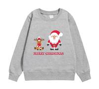 Générique Pull De Noel Enfant Garcon, Pull Noel Enfant Tops Automne Hiver Loisirs Manches Longues avec Imprimé Noël Doux Père Noël Sweatshirt Enfant Veste Hiver Enfant