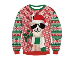 Générique Pull de Noel Enfants Pull Moche de Noel Garçon Drôle Imprimé Noël Sweatshirt Hiver Enfants Funky Col Rond Pulls de Noël Style Fête Décontracté Pulls Fille Merry Christmas Pullover