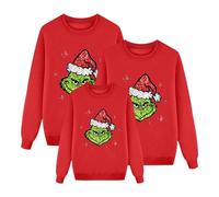 Générique Pull de Noël Famille Pull de Noël Moche Ensemble Familial Sweat à Manches Longues Sweat imprimé de Noël Ensemble Familial Nouvel an pull femme Nouvel an Pullover Shirt Couple #113