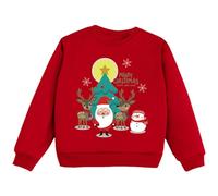 Générique Pull De Noel Famille, Rennes De Noël Pullover Enfant Couleur Unie Doublure Polaire Pullover avec Imprimé Noël Confortable Pull Noel Enfant Déguisement Noel Garçon Fille