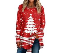 Générique Pull De Noel Femme Drole Women Islandais Paillettes Jacquard Sweater Moche Sweat De Noël Femme Rennes Drole Alpaga Blouse Sherpa Pull Pul Noel Cocooning Hiver Rouge Sweat 3XL