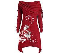 Générique Pull De Noel Femme Personnalisé Noel Femme Grande Taille Robe Laine Femme Hiver Costume Halloween Femme Pull Rouge Femme Col V Pull Femme Grande Taille Pull Femme Sweat sans Capuche