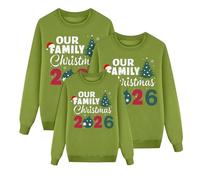 Générique Pull De Noel Femme Renne de Noel pour la Famille Homme Enfants Longue Manches Tops Christmas Sweater Pulls Familles Col Rond Sweat-Shirt Hiver Chaud Santa Wapiti Imprime Assortis S-3XL
