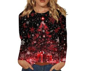 Générique Pull De Noel Femme Sexy Lutin Cerf Adulte Chaud Sweat Christmas Sweater Drole Jumper Assortie Lumineux Plus Vetement Noel Femme Sweatshirts Pull'de Vetement Sweater L