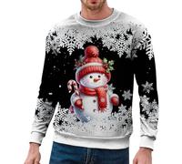 Générique Pull de Noel Homme Original, Pull de Noel Trash Tee Shirt Manches Longues Homme Pull de Noel Homme Rock Cher PèRe Noël Sweat de Noël Pull Pere Noel Pull Drole Sweat Noir