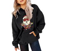 Générique Pull de Noël pour Enfants Sweat à Capuche en Tricot imprimé Père Noël Chaud à Manches Longues du Cou Pull de Noëls Sweats Haut d'hiver pour Garçons Filles Cadeaux de Noëls 2-12 Ans