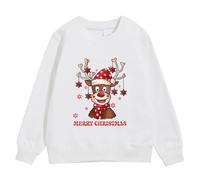 Générique Pull De Noel Renne, Enfants Pull Tricoté Filles Manches Longues Thermique Enfants avec Imprimé Noël Confortable Rennes De Noël Pullover Enfant Veste De Survêtement Enfant