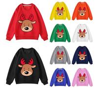 Générique Pull De Noël Rigolo Sweat Fille Garçon pour Enfants Haut De Loisirs Confortable Élégant Quotidien Aventure en Plein Air Vêtements d'hiver Chauds Tenue Noël Pull Noel Femme 2025