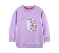 Générique Pull décontracté Fille Confortable et Respirant pour Filles, imprimé de Dessins animés Tendance, Manches Longues (Purple, 6-7 Years)
