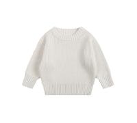 Générique Pull décontracté pour garçons Haut Doux et Chaud pour vêtement Confortable pour Filles Tricot décontracté pour Jeunes Design Classique et élégant pour Petits Bouts (White, 4-5 Years)
