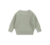 Générique Pull décontracté pour garçons Haut Doux et Chaud pour vêtement Confortable pour Filles Tricot décontracté pour Jeunes Design Classique et élégant pour Petits Bouts (Army Green, 0-3 Months)
