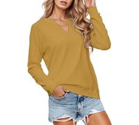 Générique Pull décontracté sans Capuche pour Femme - Sueur légère et Confort Quotidien décontractée idéale pour Le Travail Les Loisirs et Les (Light Yellow, M)