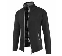 Générique Pull en Grosse Maille À Col Camionneur pour Homme Pull-Over avec col Droit Décontractée Chemise Tricotée à Demi-Zip Haut Thermique Automne et Hiver Chaud Pull Tricoté