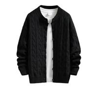 Générique Pull en Jersey épaissi pour Homme Hiver Veste Velours Côtelé Homme Printemps Automne Surchemise Mi Saison Revers Boutonnées Cardigan à Manches Longues Blouson Moto Chic et Élégant