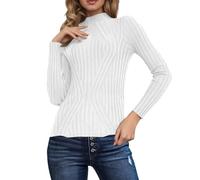 Générique Pull en Maille Femme-Pull Rayé à Manches Longues Tricoté Doux Chaud DéContracté Col Ras du Cou Mode Automne Chemisier Confortable