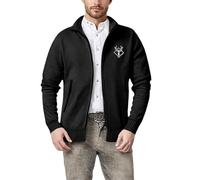 Générique Pull en tricot coupe slim pour homme avec col montant et fermeture éclair veste décontractée pour l'Oktoberfest automne-hiver pull chaud (Black XXXXL)