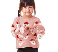 Générique Pull Enfant Fille, Haut Chandail Noel Enfants Chemise À Manches Longues Drôle De Noël Filles Pull Mode Enfants Longues Col Rond