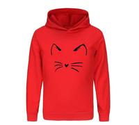 Générique Pull Enfant Fille Sweat à Capuche Molleton Doux, Haut Imprimé Amusant, Vêtement Décontracté, Hoodie Confortable Hiver(Red, 4-5 Years)