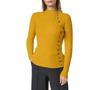 Générique Pull Femme Automne-Hiver Chaud à Demi-col Montant, Boutons, Sweater Top Style plébé, uni, Confortable et Tendance.