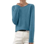 Générique Pull Femme Chic et Elegant Femme Hiver Élégant Pull Doux et Confortable Tricot Col en O Sweater Manches Longues Chaud Top LonguesHiver Vêtements Décontractés