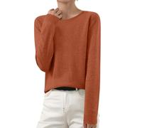 Générique Pull Femme Chic et Elegant Femme Hiver Élégant Pull Doux et Confortable Tricot Col en O Sweater Manches Longues Chaud Top LonguesHiver Vêtements Décontractés