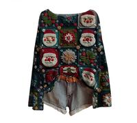 Générique Pull Femme Chic Et Original Chic Grande Taille Deguisement Laine Sweat Couple Mode Ensemble Vetement Noel Famille Renne - Adulte Drole Deguisement Adulte Humour Tunique de Noel Femme M