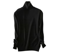 Générique Pull Femme Col Roulé, Pull Femme Grande Taille en Coton en Tricoté À Manches Longues Pull Chaud Chic Et Élégant Coupe Slim Couleur Unie Confortable Décontractée Automne Hiver Pullover