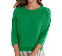 Générique Pull Femme Coton, Pull féminin décontracté en Tricot léger à col Rond et Manches Trois-Quarts pour Un Confort Doux et Chaleureux