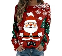 Générique Pull Femme Mochi Sweat-Shirt Noël Joli De pour Sweat Noel Femme, Noël Doux Le La Grande Famille À Capuche Moche Sweater Élégant Beau