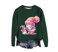 Générique Pull Femme Motif Chat Long Noel Hiver sous Polaire À Paillettes Moche De Original Chic GNOME Gros Bien Chaud Col V Noël Bleu Roulé Coton Cachemire Bardot