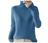 Générique Pull Femme Oversize Cashmere Luxe Doux Col Roulé Séchage Rapide Travail Bureau Chic Automne-Hiver Chaud Température Basse Confort Toute La Journée Urbain Pullover