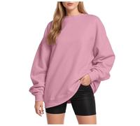 Générique Pull Femme Oversize Manches Longues Polaire Col Rond Sweatshirt Automne Hiver Femmes Filles Vêtements Locker Tops (M)