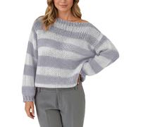 Générique Pull Femme-Pull Rayé DéContracté Coupe Ample Haut Tricoté Manches Longues Col Ras du Cou Doux Et Confortable Tunique Tendance pour L'Automne Et l'hiver