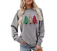 Générique Pull Femme sans Capuche Imprimé Lettres Best Mom Ever Col Rond Manches Longues Coupe Décontractée Confortable Vêtement Décontracté Maman(M-Grey, M)