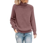 Générique Pull Femme - Sweat Femme Blouson Col Roulé Pull Couleur Pure Hauts Chic Veste Manche Longue Sweat Confortable Pullover Slim Hauts Simple Blousons Automne Hiver Manteau Thin Sweat-Shirt