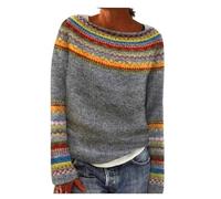 Générique Pull Femme Tricot à Motifs Scandinaves Hiver Chaud | Pull Bohème Ethique