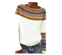 Générique Pull Femme Tricot à Motifs Scandinaves Hiver Chaud | Pull Bohème Ethique