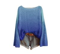 Générique Pull Femme Tricoté Hiver Chaud Chic Et Élégant Col Rond Rétro Style Boheme Pulls Motif Floral Legere À Manches Longues Pullover en Tricot Top Décontractée Elégant Haut Automne Printemps