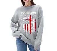 Générique Pull Femmes Grande Taille-Pull-Over à Manches Longues Et Col Rond en Maille à Motif Imprimé IndéPendant