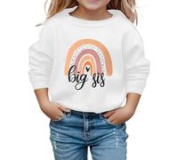 Générique Pull Fille 10 Ans Sweatshirt Halloween Citrouille, Haut Manches Longues Automne, Vêtement Fête Confortable, Pull Ourlet Fendu(White, 11-12 Years)