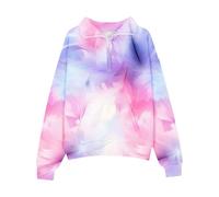 Générique Pull Fille 14 Ans Sweat Sportif Demi Zip, Haut Col Montant Manches Longues, Vêtement avec Poches et Passe Pouces, Pull Ado Fille Garçon(XL/160)