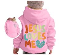 Générique Pull Fille 14 Ans Sweatshirt à Capuche Alphabet, Haut Imprimé Lettres, Vêtement avec Poche, Hoodie Fille Confortable(3-4 Years)