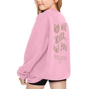 Générique Pull Fille 14 Ans Sweatshirt à Capuche Imprimé Lettres, Haut Manches Longues Confortable, Vêtement Halloween Automne Hiver, Hoodie Ado Fille Tendance(11-12 Years)