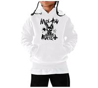 Générique Pull Fille 14 Ans Sweatshirt à Capuche Lapin, Haut Manches Longues Mignon, Vêtement Cartoon Confortable, Hoodie Ado Fille(White, 18-24 Months)