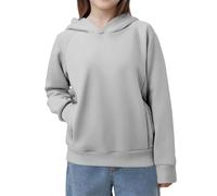 Générique Pull Fille 14 Ans Sweatshirt à Capuche Sportif, Haut Manches Longues Doux et Confortable, Vêtement Tendance pour École et Loisirs(Grey, 9-10 Years)